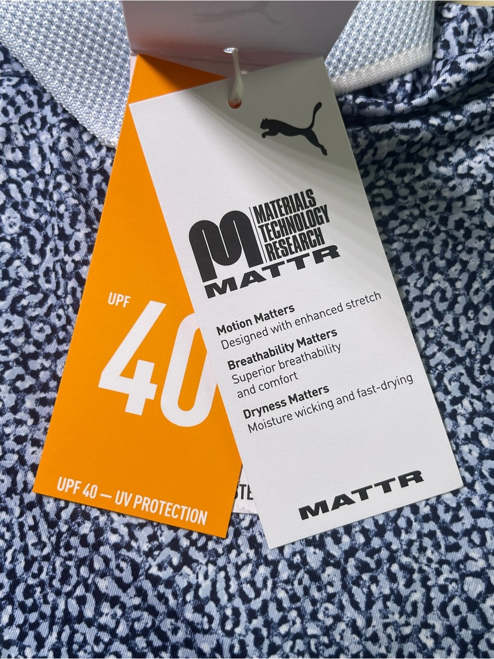 NWT Puma Mattr Men Joey Polo Golf 632255 01 Haute Tropic Deep Navy XL $75 - Picture 5 of 11